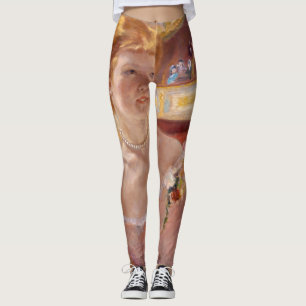 Legging Mary Cassatt - Mulher com Colar de Pérola num cama