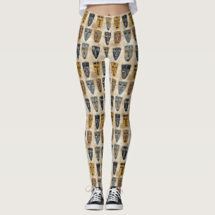 Legging Máscara Tribal Padrão Boho