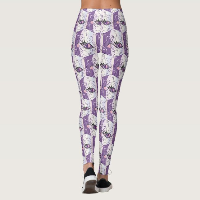 Legging máscaras do mardi gras Thunder_Cove (Verso)