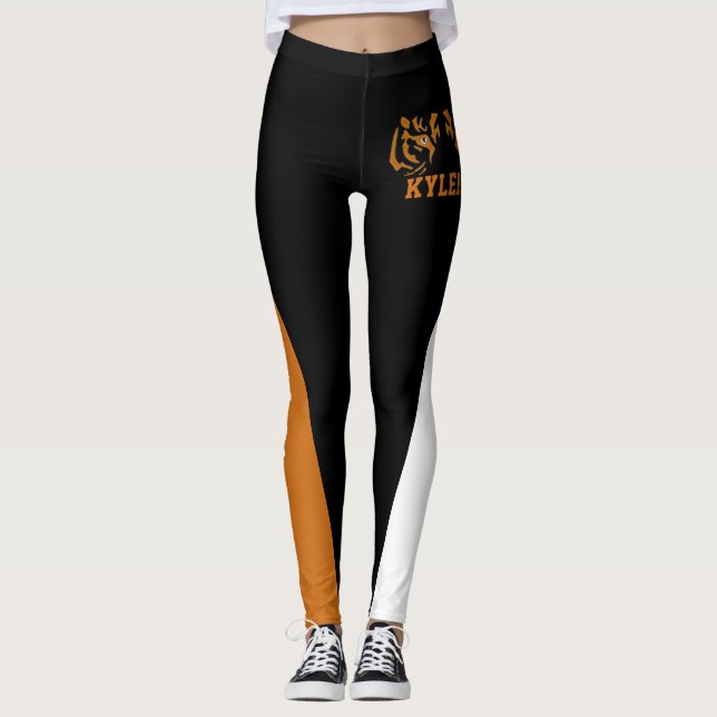 Legging Mascote Laranja/Preto/Branco do Ventilador da Equi (Frente)