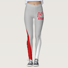 Legging Mascote Vermelho/Cinza/Branco do Ventilador da Equ