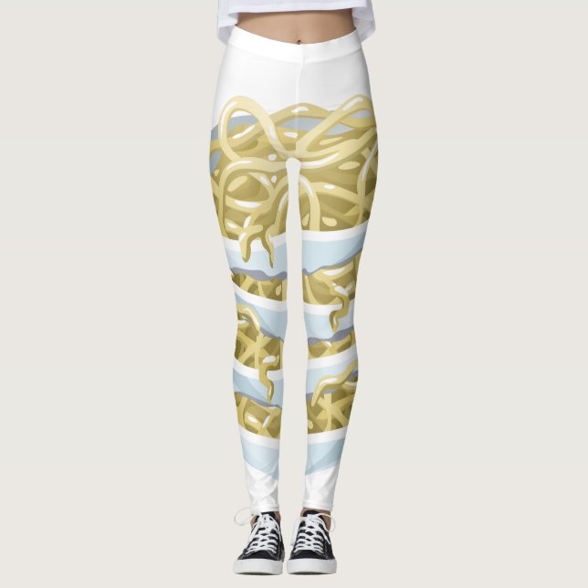 Legging Massas lisas de Comida brilhante (Frente)
