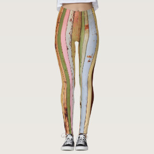 Legging Material de madeira: Vintage Wallpaper Textura