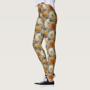 Legging Maternidade de Flores de Dahlia Fantasia de Dahli