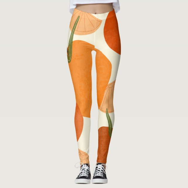 Legging Matisse inspirado: formas modernas de Abstrato (Frente)