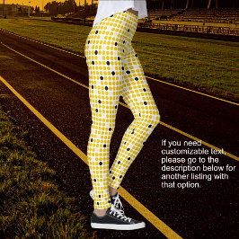 Legging Matriz de Pontos - Amarelo Creme Preto - SEM TEXTO
