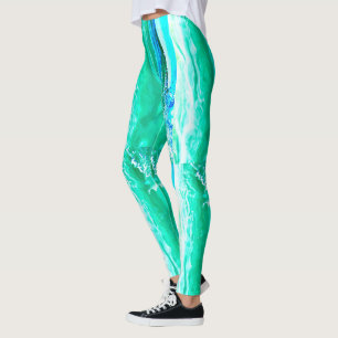 Legging Maui ondas Thunder_Cove striped azul/verde