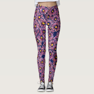Legging Mauve Moody Daisies