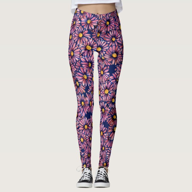 Legging Mauve Moody Daisies (Frente)