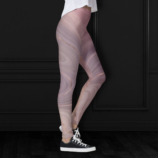 Legging Mauve Strata | Cinza-rosa poeirento e agato Dourad (Criador carregado)