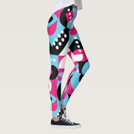 Legging Máximo de Abstrato Geométrico de Burst de Cor Mode