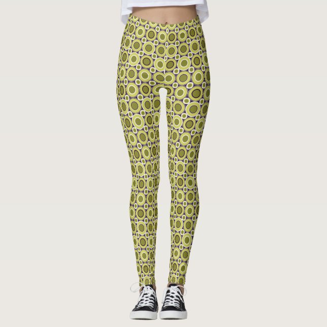 Legging Mazipoodles Bitesize Rosquinhas Verde-Oliva Com Br (Frente)