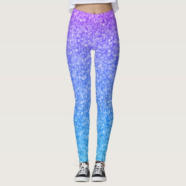 Legging Mbre azul e púrpura (Frente)