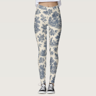 Legging Meadow - Blue Toile Pattern Leggin