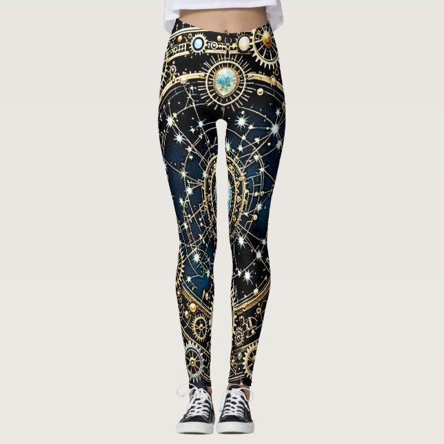 Legging Mecanismo Celestial Arte Cósmica (Frente)