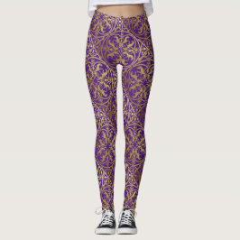 Legging Medieval Renaisance Herald Lion Leopard Metálico