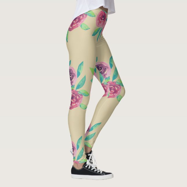 Legging Medley de Cachos de Rosas (Direita)