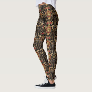 Legging Medusa Clássica Preta e Vermelha