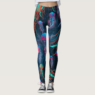 Legging Medusa legal no mar azul profundo
