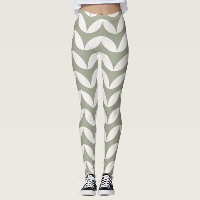 Legging Meia-círculo geométrico design moderno (Frente)