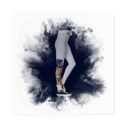 Legging Meias-calças Blue Rose Top‑Hat Cat