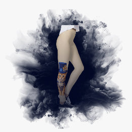 Legging Meias-calças Blue Rose Top‑Hat Cat