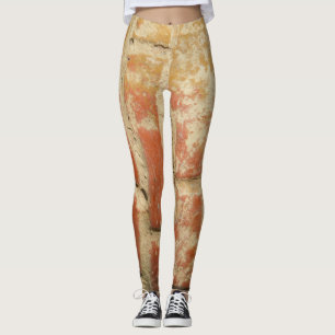 Legging Meias-calças femininas de alongamento com arte e d