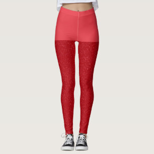 Legging Meias-calças Vermelhas Tomate Meia-Pintalgadas – P