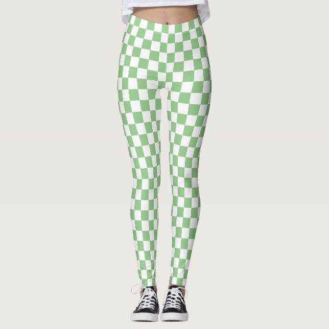 Legging Meias-calças Xadrez (Frente)