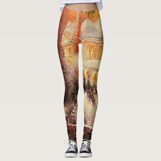 Legging Meias de Natal (Frente)