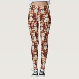 Legging Meias de Natal de Boneco de Neve Costurado