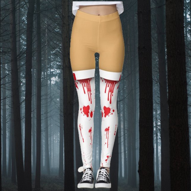 Legging Meias-Enfermeiras com Sangue de Halloween (Criador carregado)