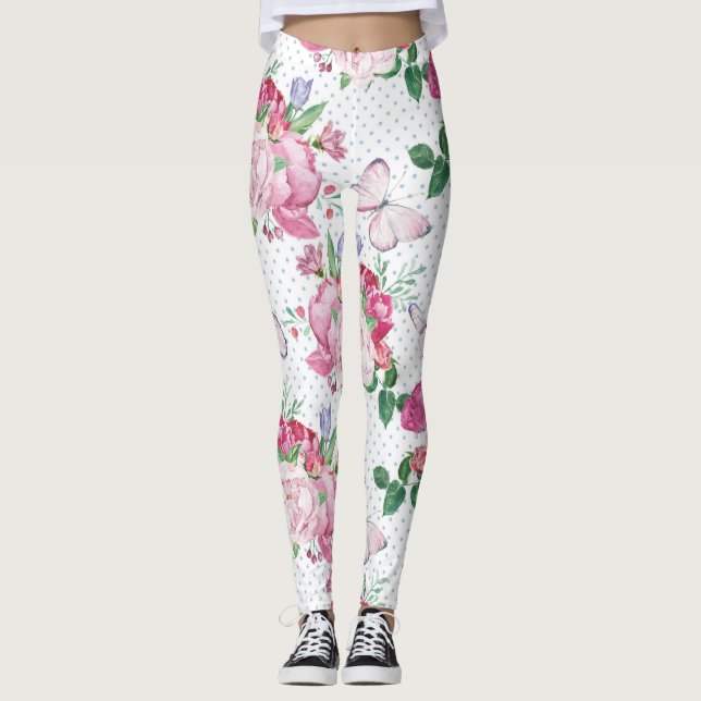 Legging melancia, borboleta aquosa (Frente)
