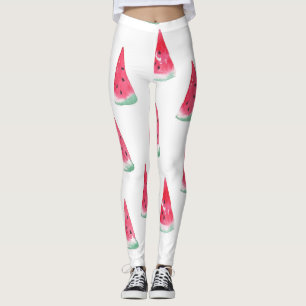 Legging Melancias de aquarelas, padrão de verão sem costur