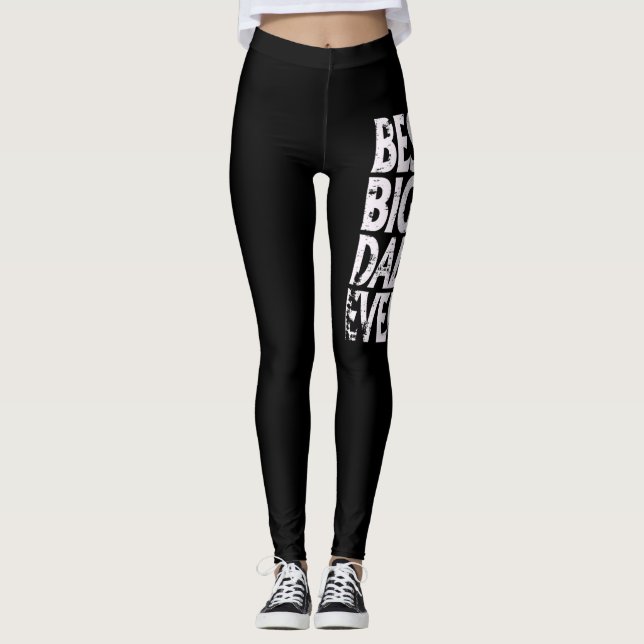Legging Melhor Pai Grande Alguma Vez Com T-Shirt (Frente)