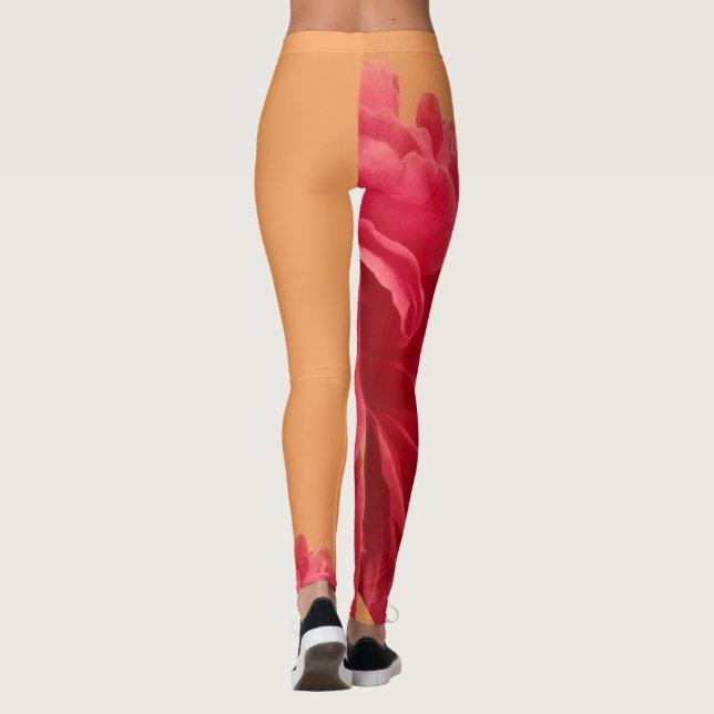 Legging Melon Orange e Hot Pink Floral (Verso)