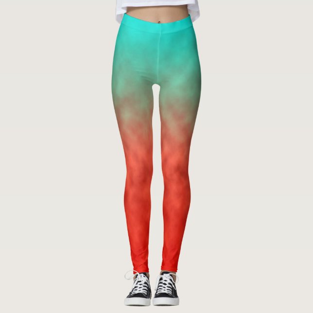 Legging Memória do Céu de Coral (Frente)