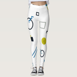 Legging Memphis, legal, moda, arte geométrica moderna
