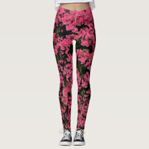 Legging Menina, Padrão de Fotografia de Árvore Rosa-Rosa