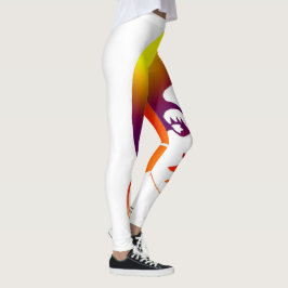 Legging Menina preta Funky com caneleiras do Afro: Nascer