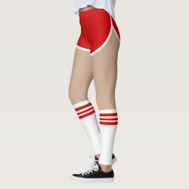 Legging Menina retro vermelha da bolha