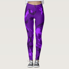 Legging Menina Sassy exuberante Blacklight roxo Camo