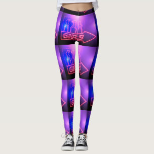 Legging Meninas Neon Rosa Assinam Thunder_Cove