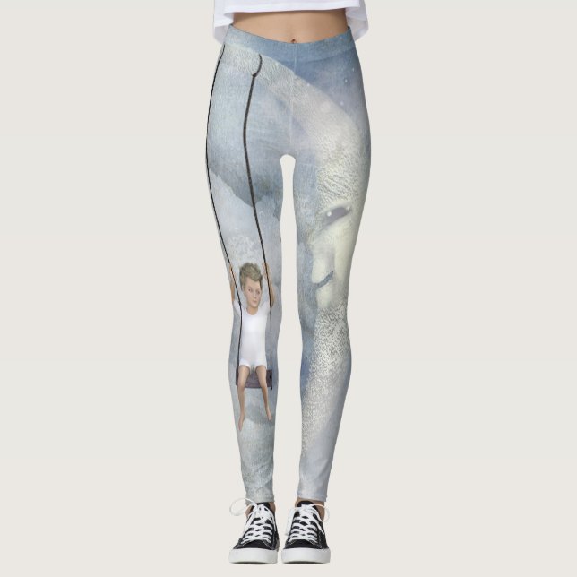 Legging Menino balançando no Homem da Lua (Frente)