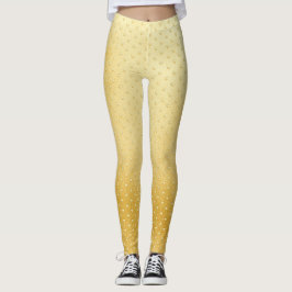Legging Menino Corações Dourado Padrão de Ouro de Folha de