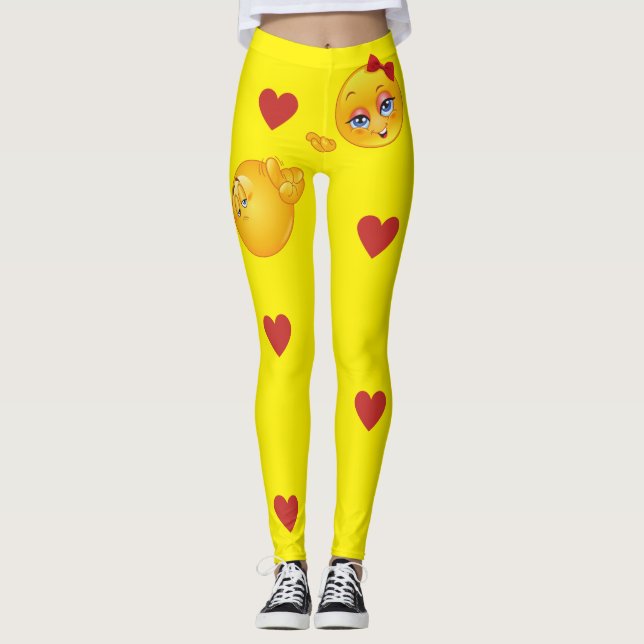 Legging "Menino Emoji diz, 'Não me chame' para a garota Em (Frente)