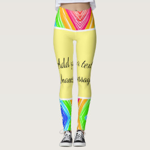 Legging Mensagem personalizada de adicionar nome à aquarel