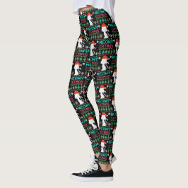 Legging Meowy Catmas Papais noeis de Natal Cat Ugly Sweate