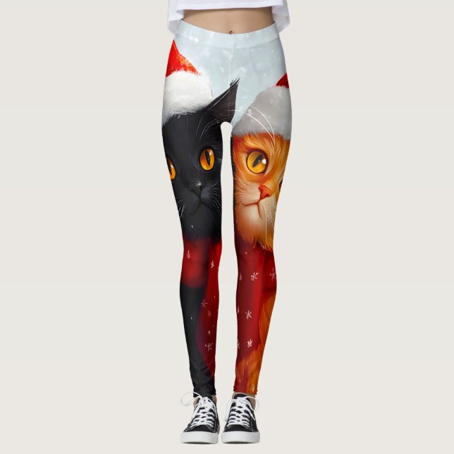 Legging Meowy Christmas Winter Love (Frente)
