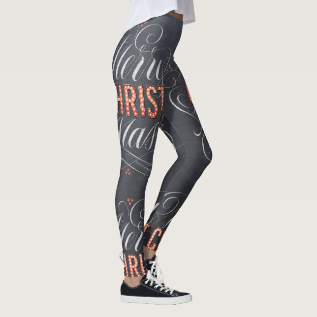 Legging Merry CHRISTmas Christian Jesus Calkboard (Direita)